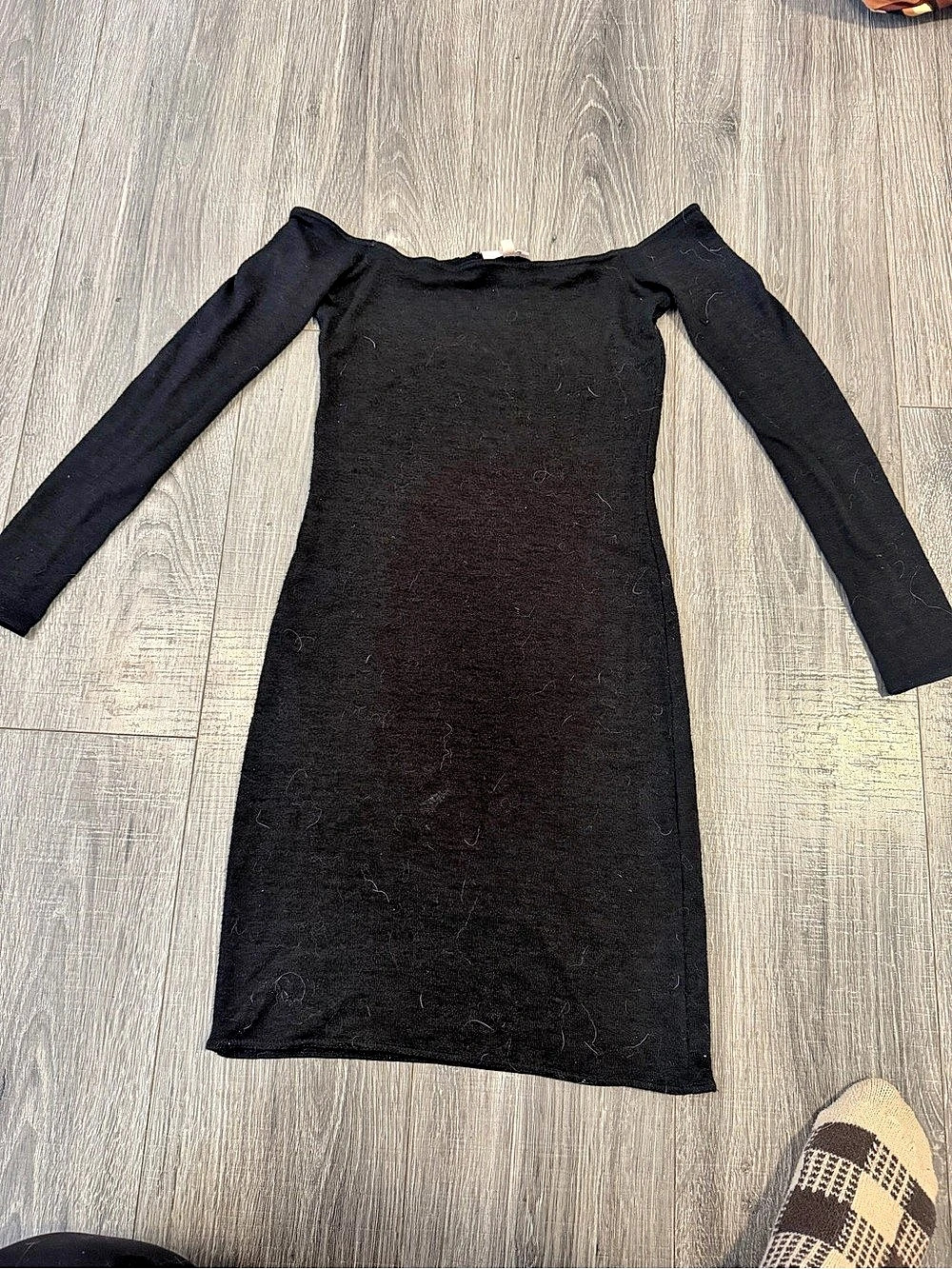 Wilfred Fred  Black Long Sleeve Mini Dress Size XXS